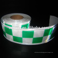 Safety clothing PVC tape reflective checker tape 3 row